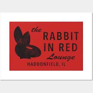 Rabbit In Red Lounge Posters and Art